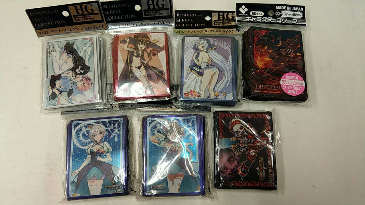 3/13【キャラクタースリーブ入荷しました！】このすば・リゼロ