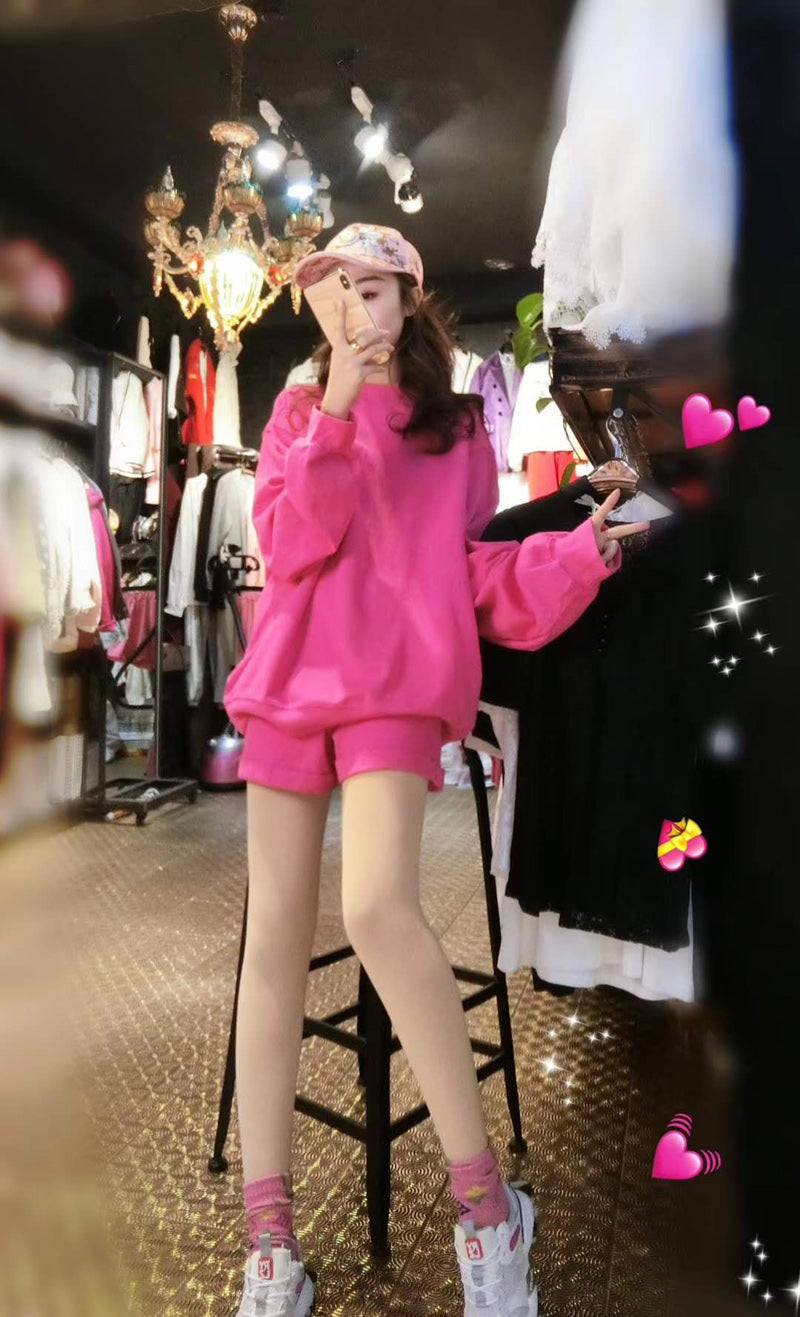 セットアップ 長袖 スウェット ショートパンツ – Mon3e