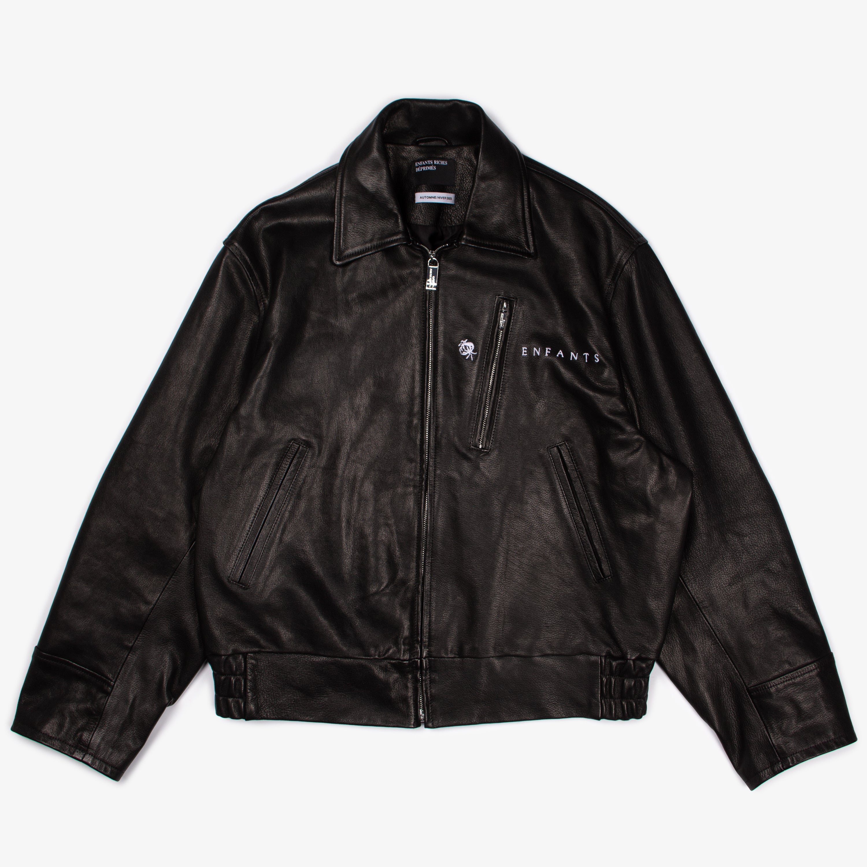 AW23 OPIUM EMBROIDERED LEATHER JACKET – OBTAIND