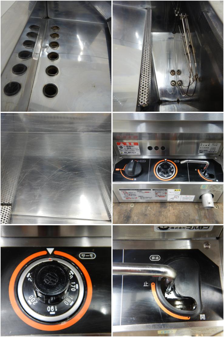 中古】 A05474 卓上型ガスフライヤー マルゼン MGF-12TJ 2018年製 LP