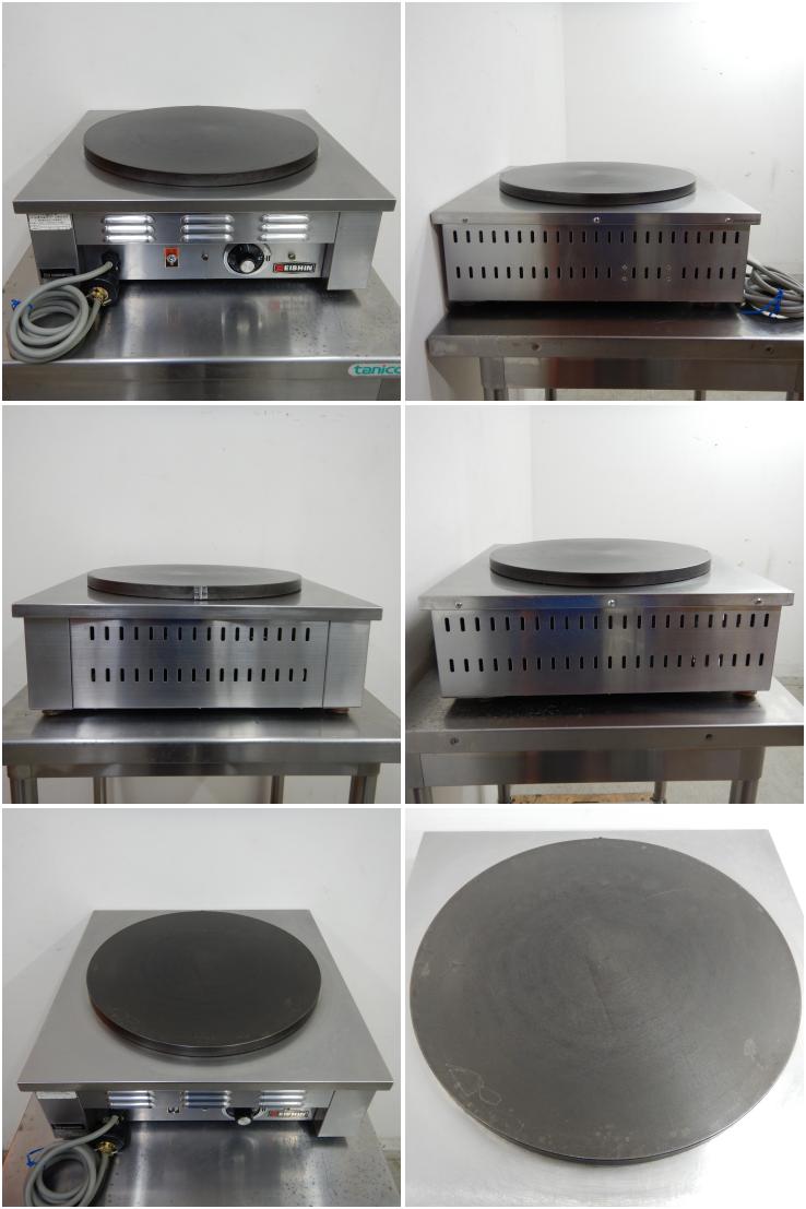 中古】 A05332 クレープ焼き機 エイシン 3相200V 直径41cm 【業務用