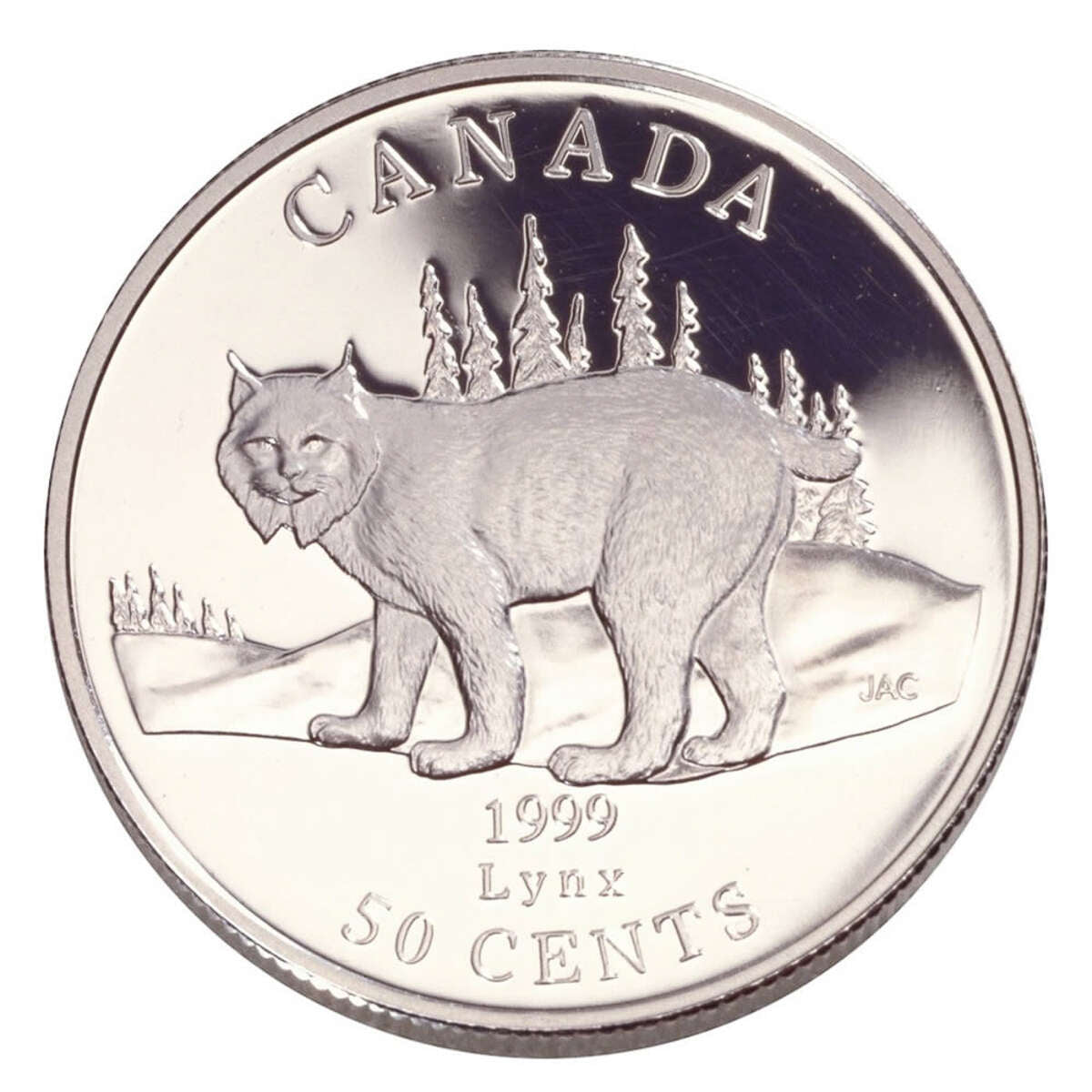 1999 50c Cats of Canada: Lynx - Sterling Silver Coin
