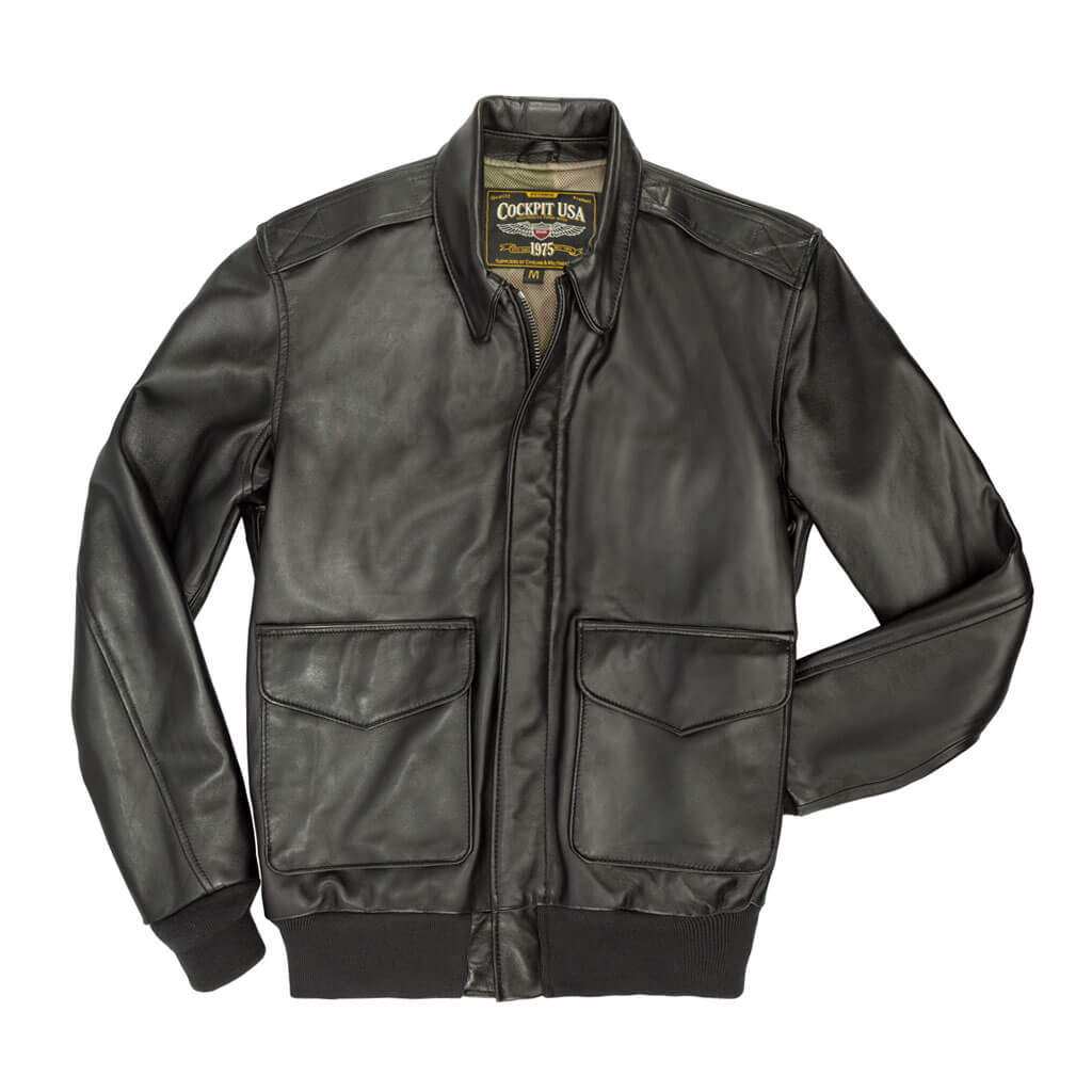 Lightweight Flight Jacket | Zip-Up Leather Jacket