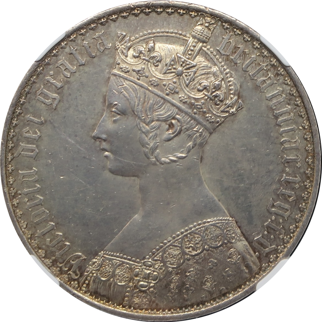 1847 イギリス ゴシッククラウン銀貨 ヴィクトリア女王 アンデシモ