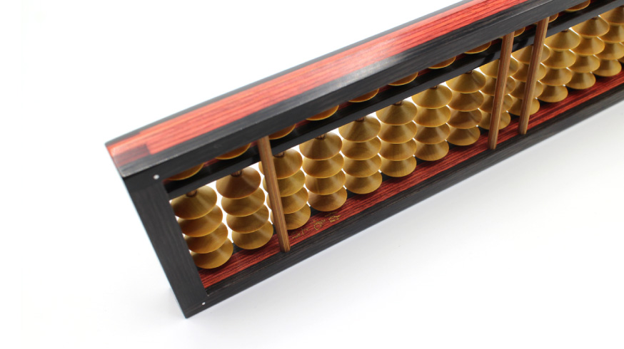 カラー枠普通そろばん17桁 柘植玉 (赤) | 株式会社DAIICHI（ダイイチ）