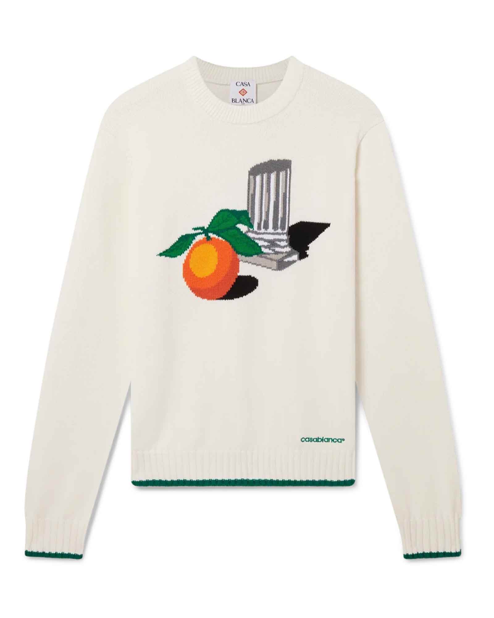 CASABLANCA (カサブランカ) COTTON INTARSIA / WHITE | Detail