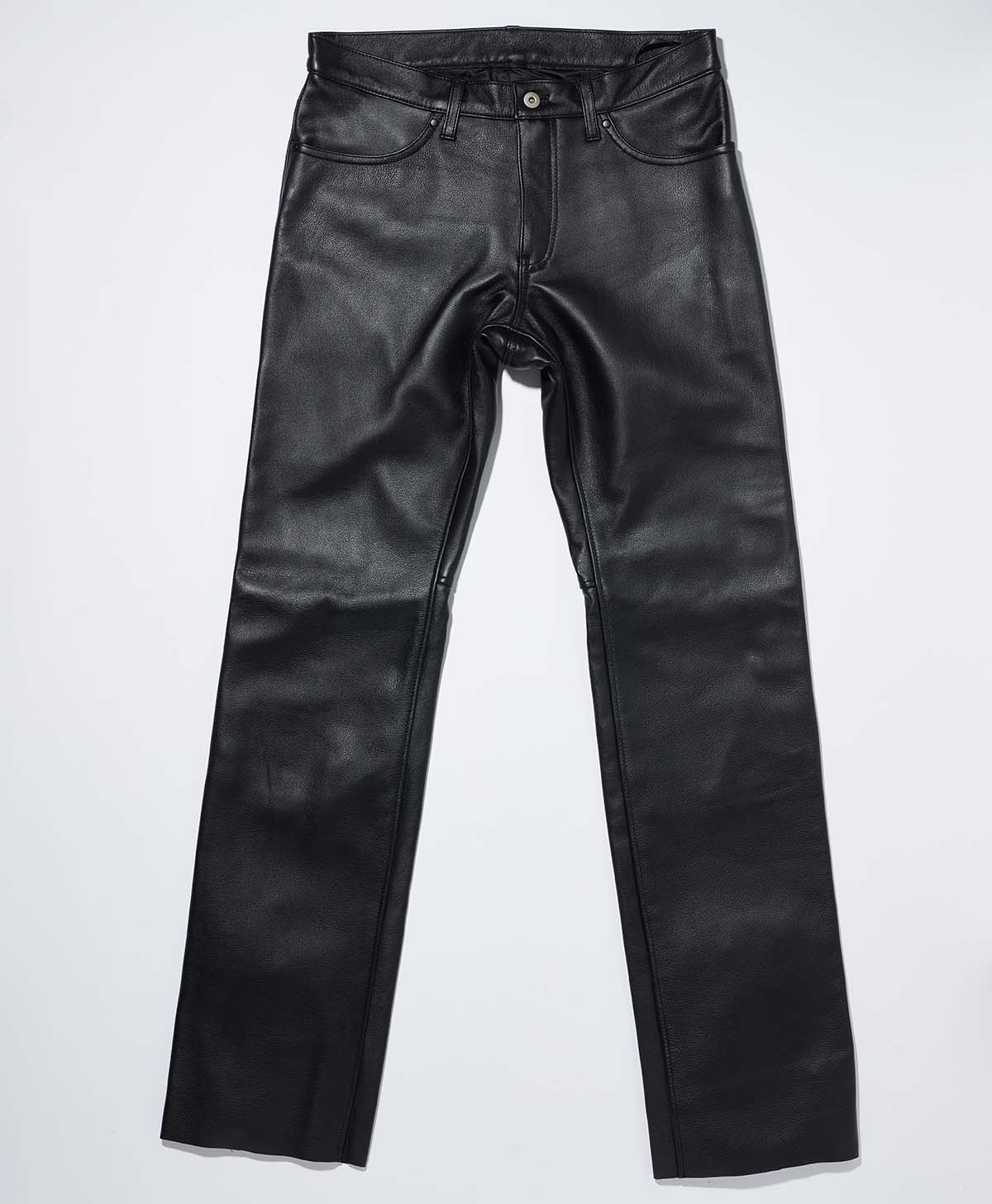 LRX-PANTS / Black | Leather pants straight leather pants | Kadoya