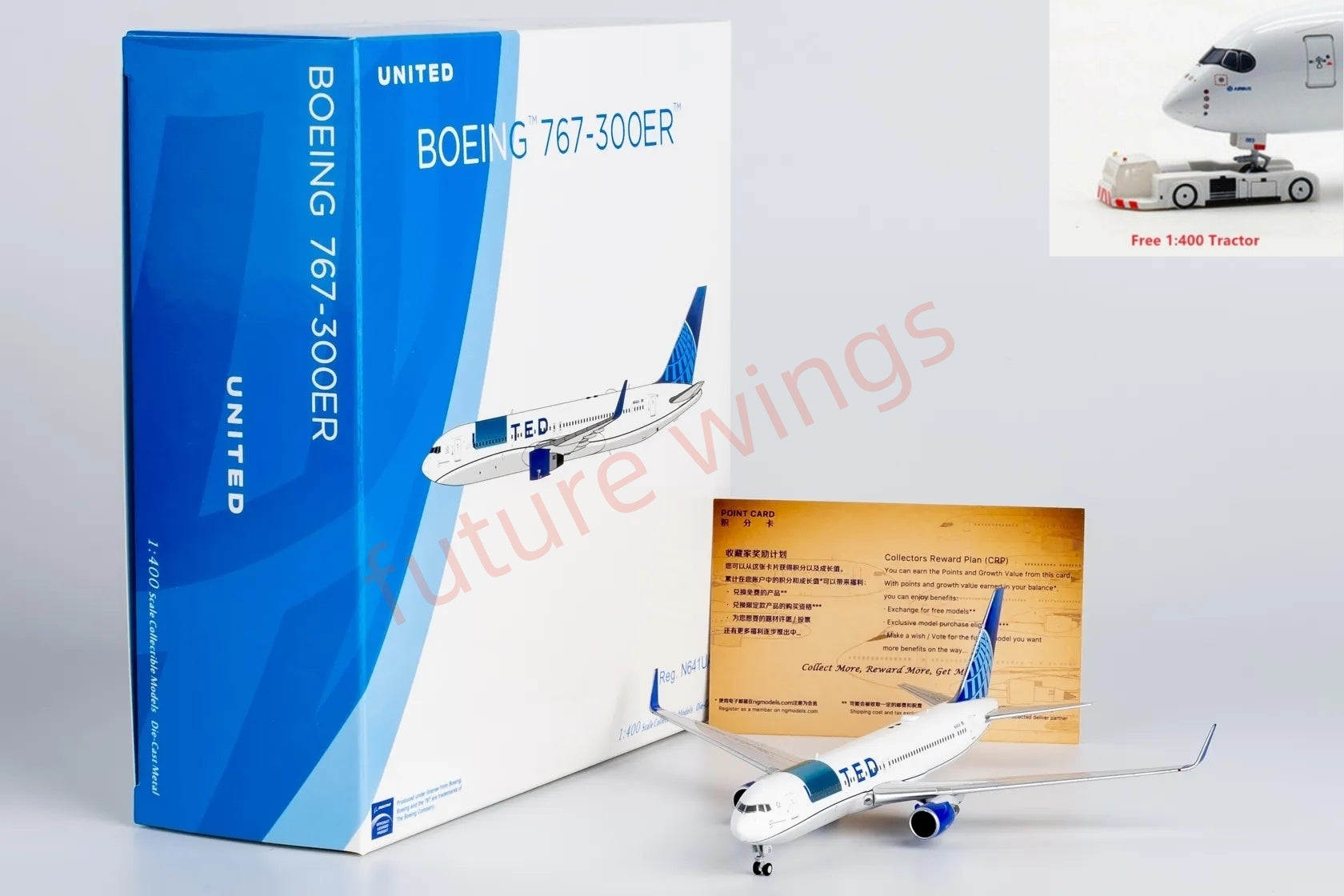 1:400 NG Models NG17007 United Airlines B767-300ER N641UA Aircraft