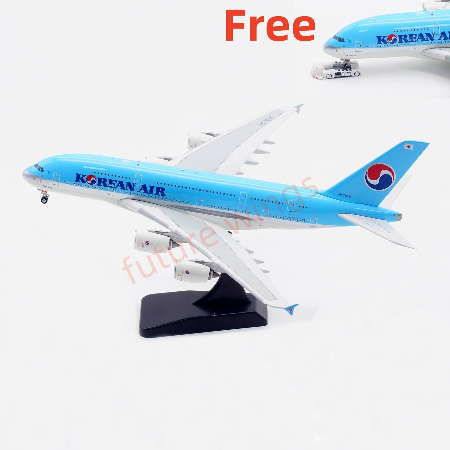 1:400 Aviation400 Korean Air A380 HL7619 Aircraft Model Free