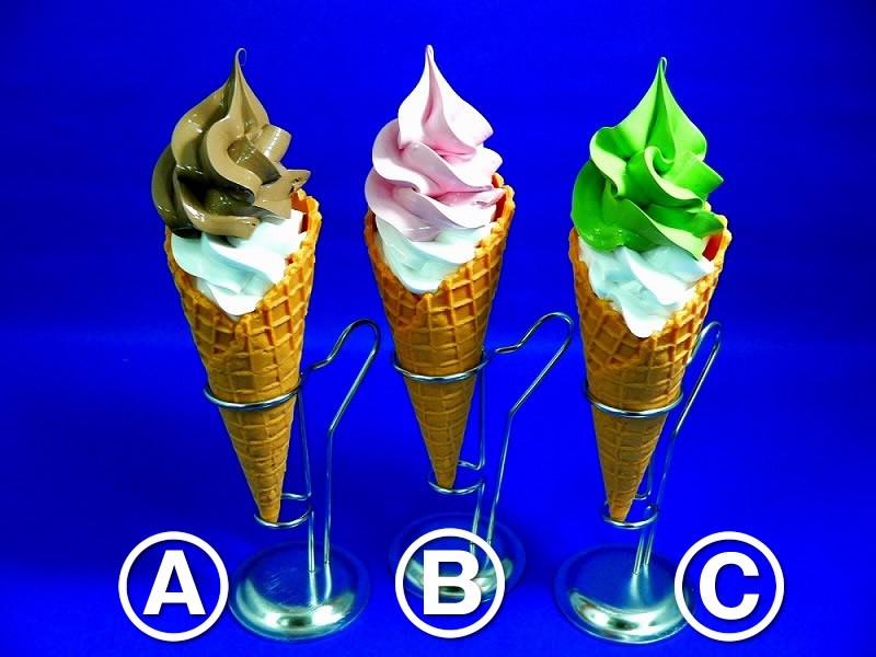ソフトクリーム3種 2 食品サンプル