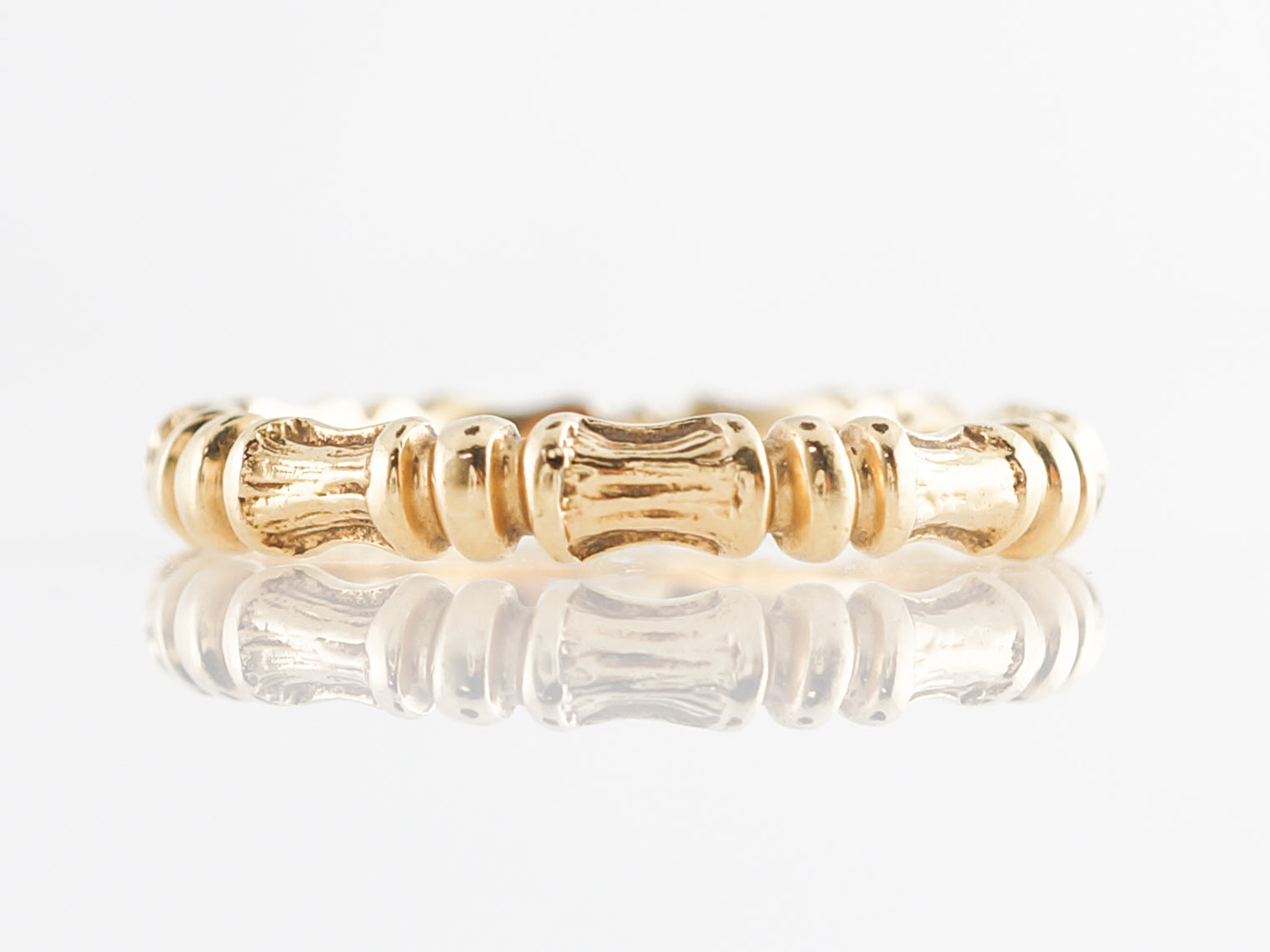 Vintage Tiffany and Co. Bamboo Wedding Band in 18k Yellow Gold