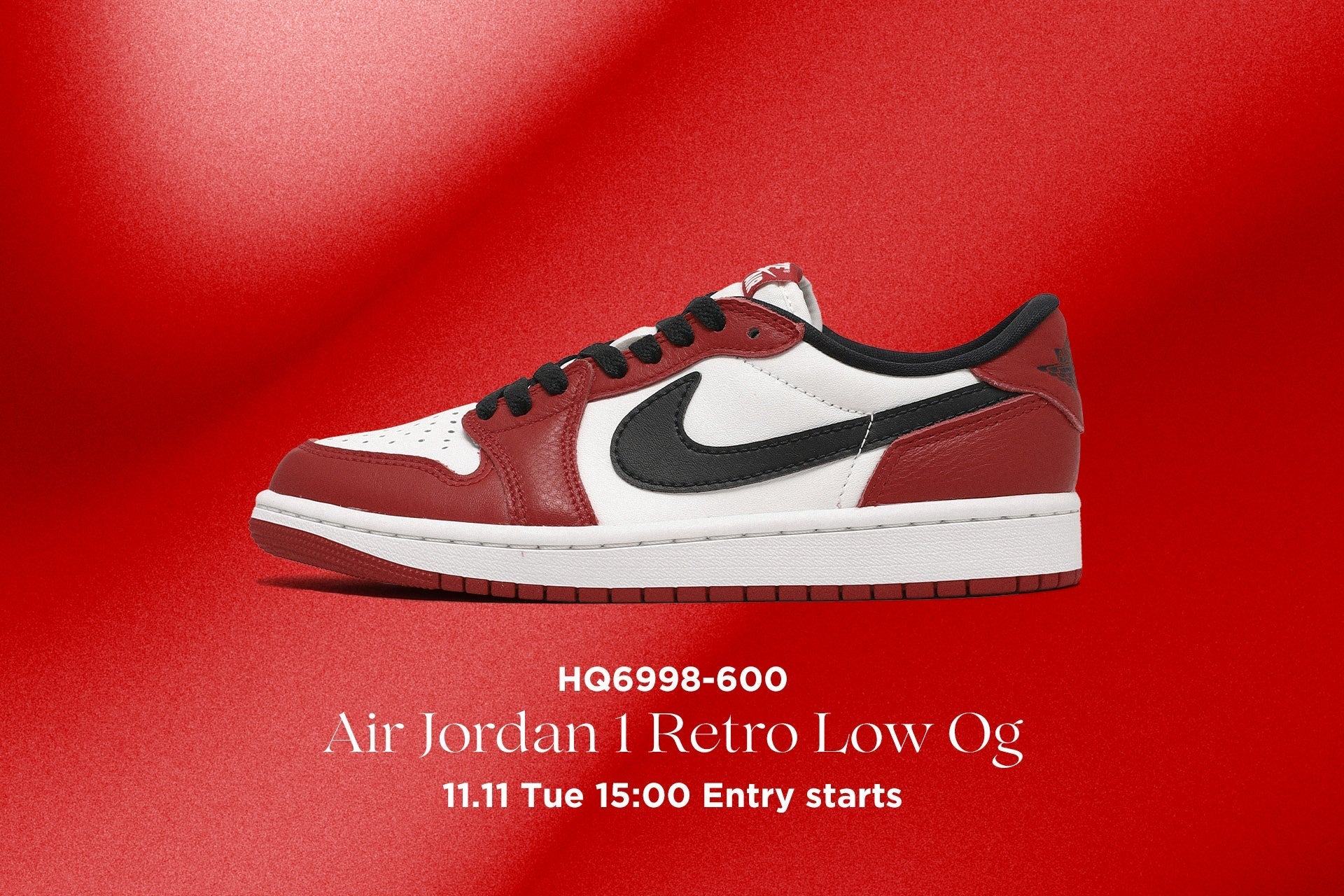 抽選販売のお知らせAir Jordan 1 Retro Low Og｜スニーカー