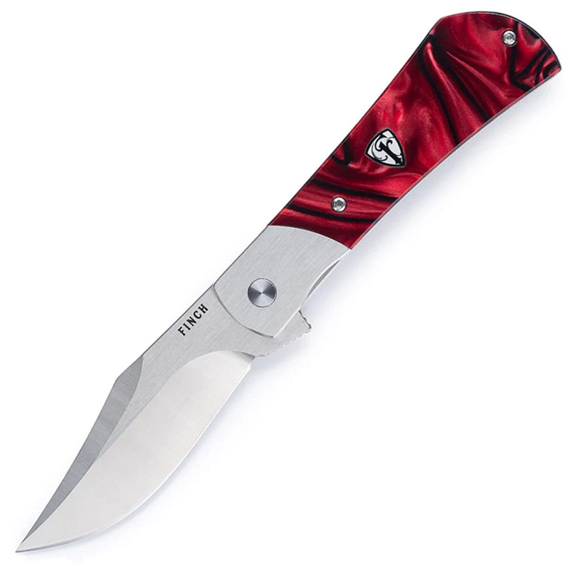Finch Flint Framelock True Blood Red Kirinite Folding 154CM Pocket
