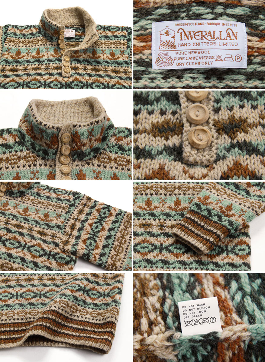 フェアアイルセーター ハンドニット / ビンテージスタイル インバー