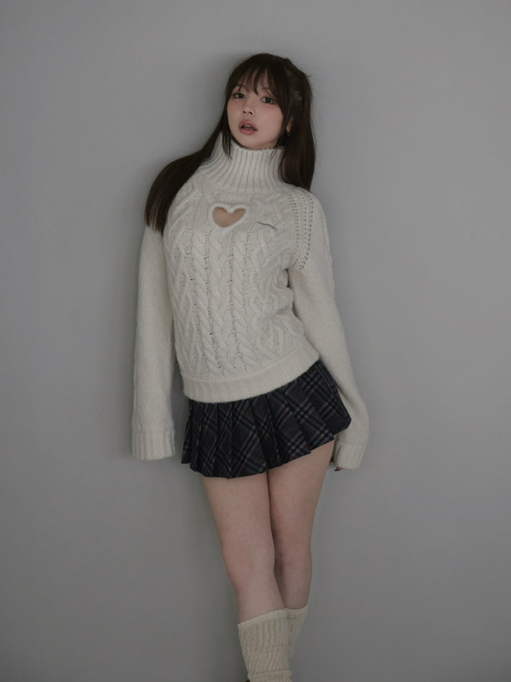 ANDMARY】Mary heart knit tops