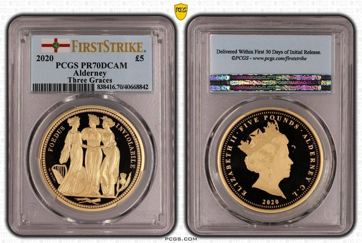 2020年 オルダニースリーグレーセス5ポンド金貨PR70DCAM | 港区虎ノ門