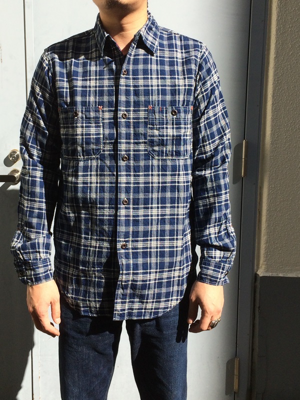フリーホイーラーズ “BAKEHEAD SHIRTS” Cotton/Linen Indigo Check