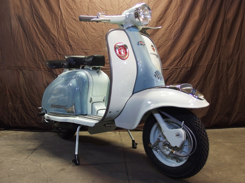 ベスパ vespa ランブレッタ lambretta メタルプラスト ミラー 青 Vespa