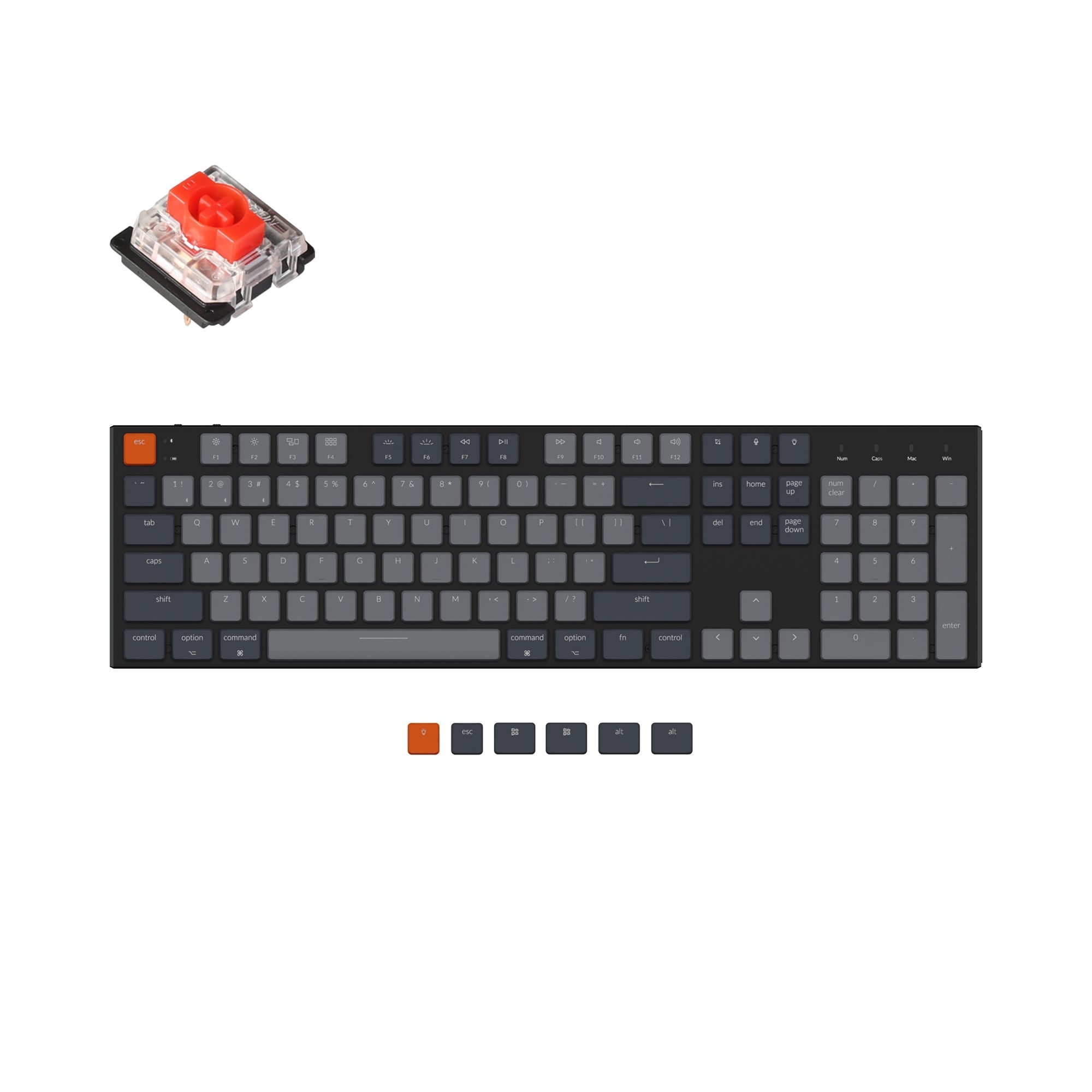 Keychron K5 ウルトラスリム ワイヤレス メカニカル キーボード（US