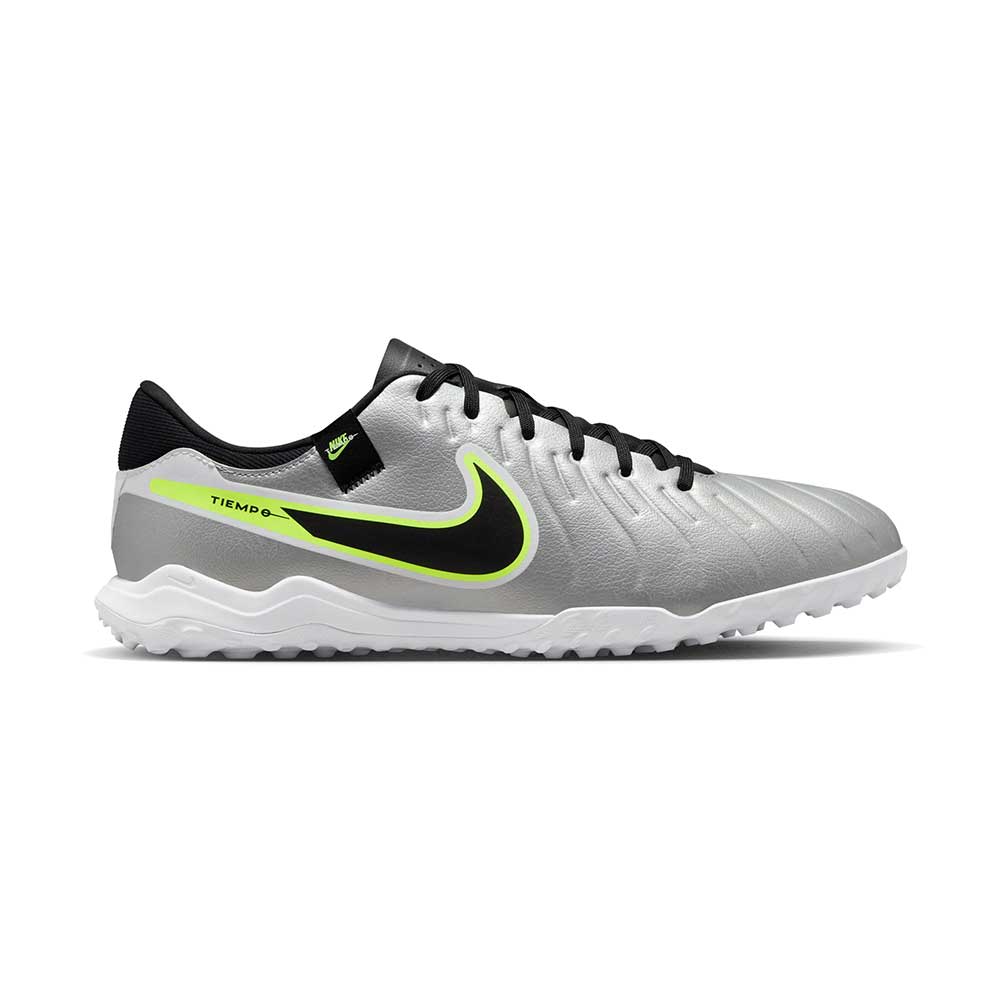 Tiempo Legend 10 Academy TF Turf Soccer Shoe - Metallic Silver