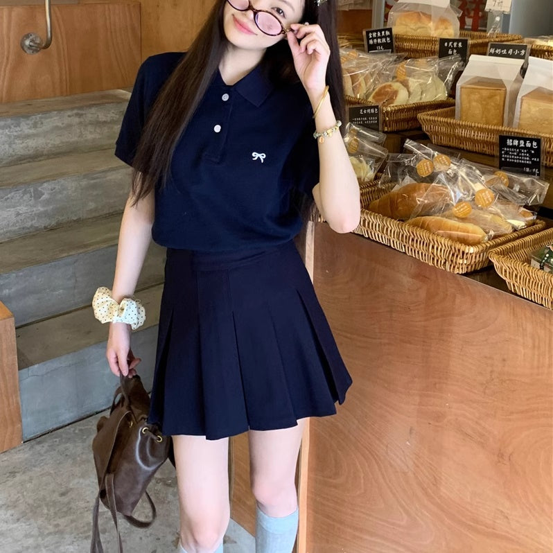セットアップ レディース ポロシャツ ミニスカート 上下セット 韓国