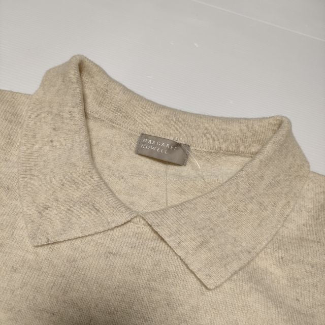 MARGARET HOWELL 578-5263013 ウールカシミヤ 襟付きセーター