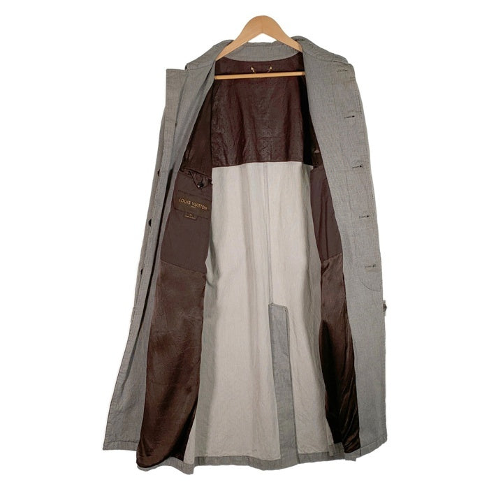 Louis Vuitton ルイヴィトン コットン ステンカラーコート グレー 裏地