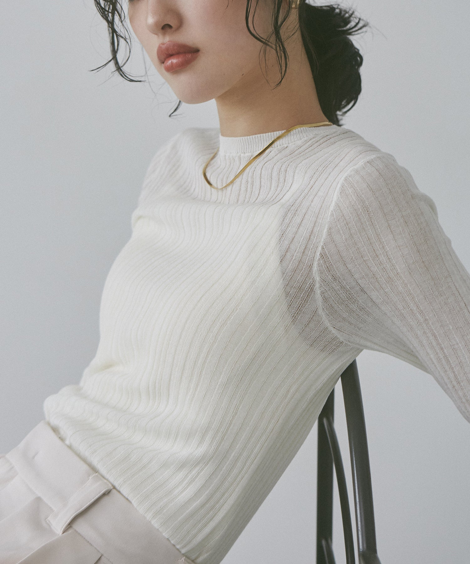 WEB限定/別注】ランダム リブシアーニット