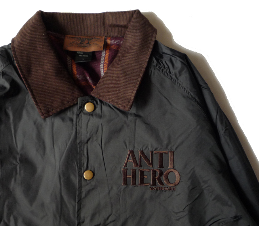 ANTI HERO LIL BLACK HERO EMBROIDERY COACH JACKET コーチジャケット