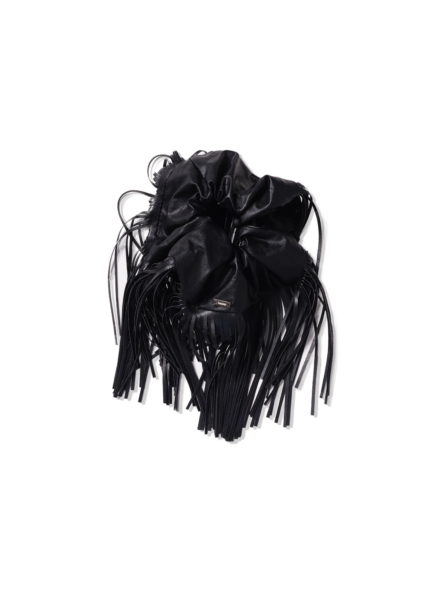 Faux Leather Fringe Scrunchie – heyep