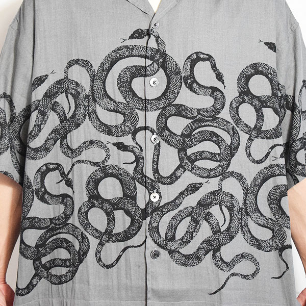 CALEE キャリー 5 SLEEVES DROP SHOULDER SH -SNAKE PATTERN-