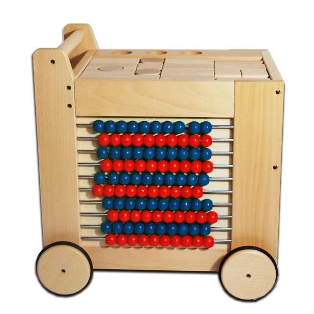 木のおもちゃ たくさんの遊びがついたジョイフルワゴン