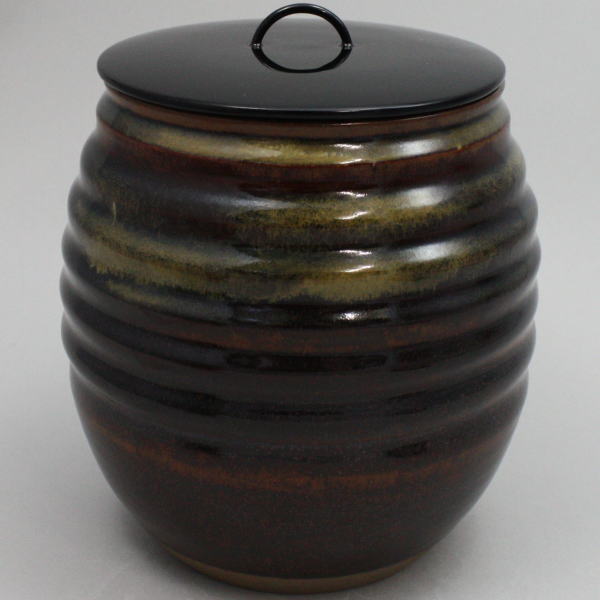 茶器/茶道具 水指（水差し）】 瀬戸釉 捻貫 宇田隆和作（佐平窯） – 今