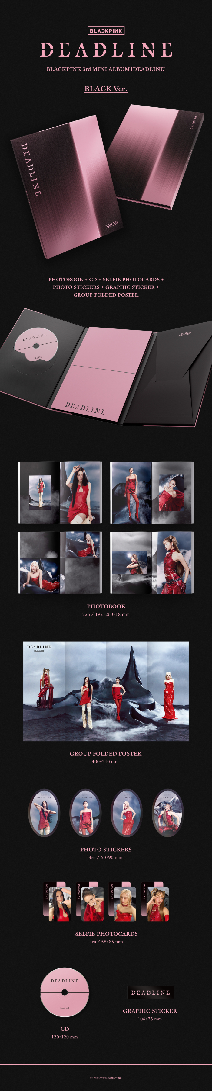 韓国盤】BLACKPINK 3rd MINI ALBUM [DEADLINE] BLACK Ver. – YGEX