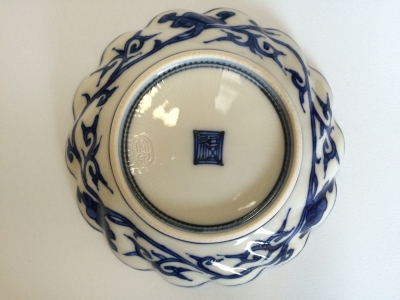 初代三浦竹泉 模古青華歳寒三友図棯文碟 10客 | 坂井春明堂