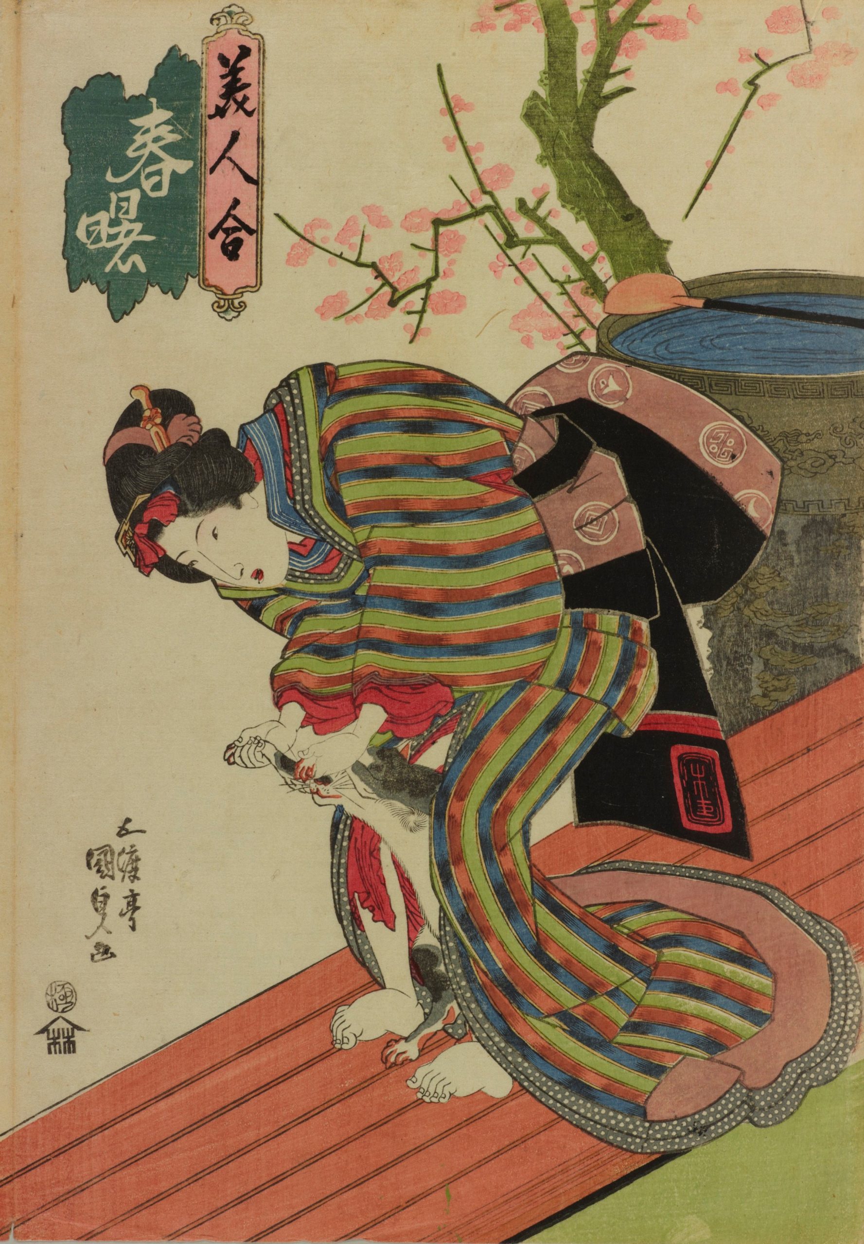 猫の手を借りてチラ見せ？浮世絵美人と猫の深～い関係【江戸にゃんこ