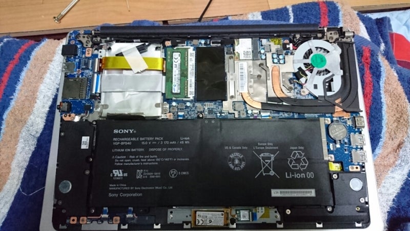 電源の入らないSONY VAIO Fit15A SVF15N19DJSジャンクの修理【後編