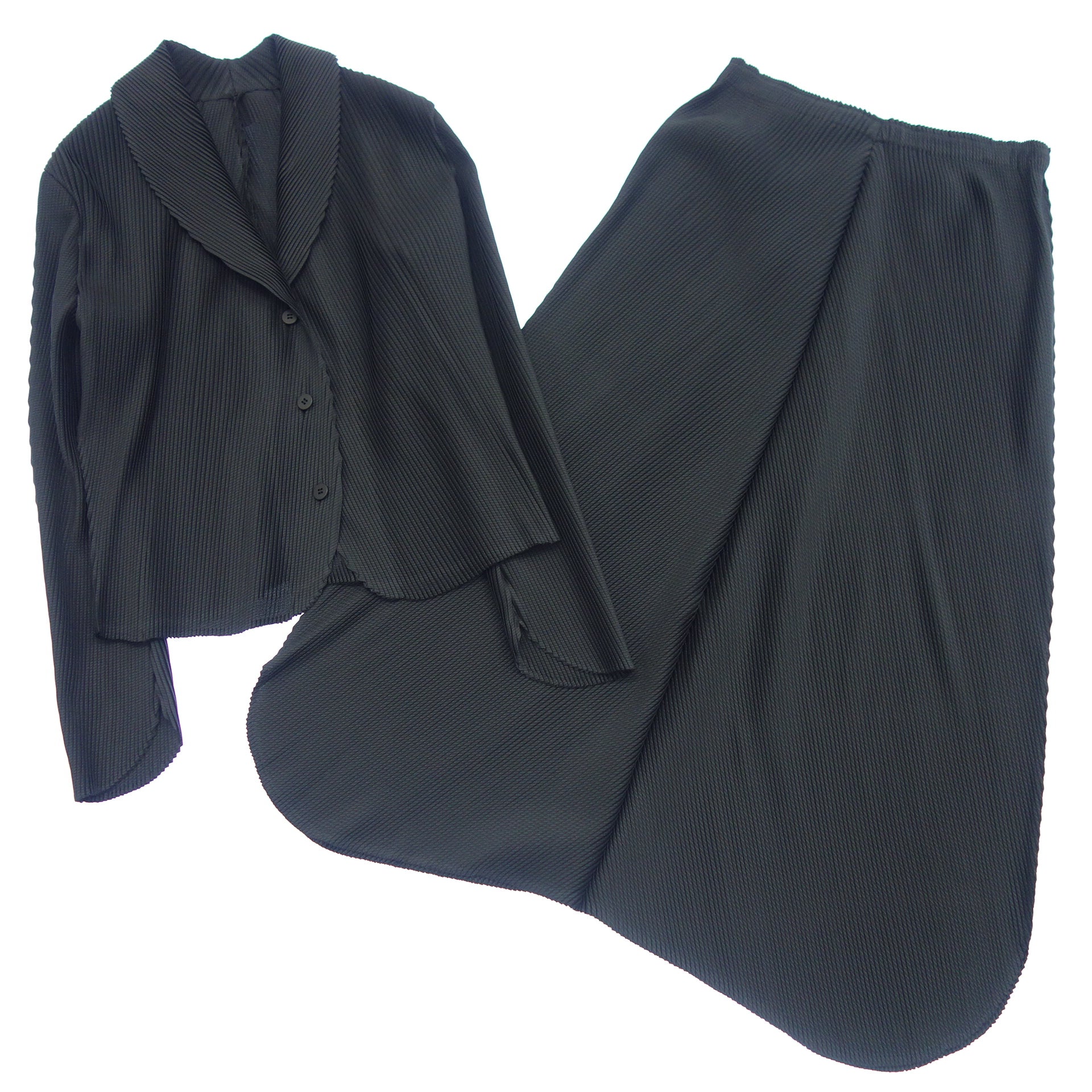 美品◇イッセイミヤケ セットアップ ポリエステル IM61FD167/IM61FG152