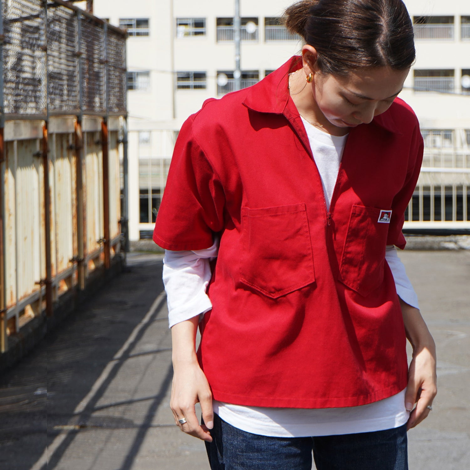 USA HALF ZIP SHORT SHIRT – ベンデイビス公式通販サイト