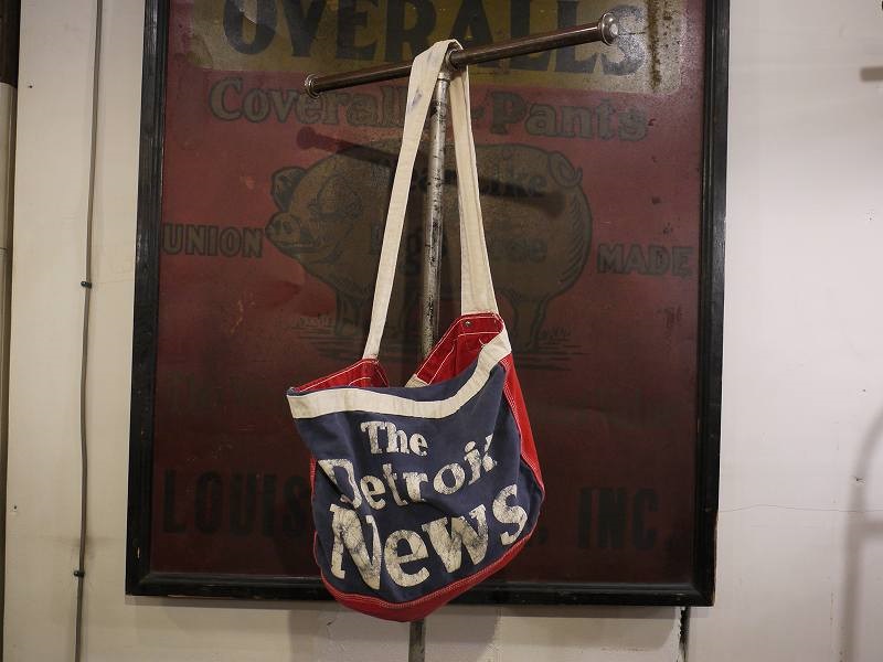 商品紹介 » “The Detroit News” NEWSPAPER BAG - Suntrap, Vintage