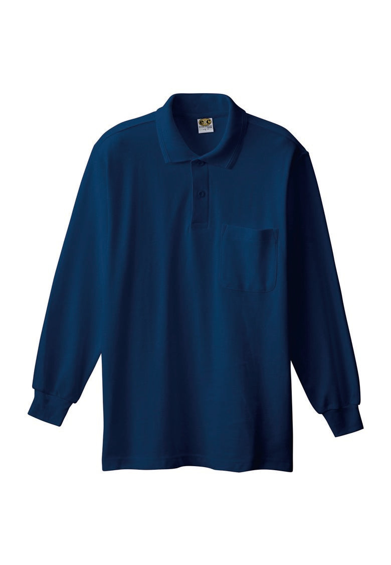 SOWA 0090 桑和 綿100％鹿の子 長袖ポロシャツ【通年用】- 作業服の