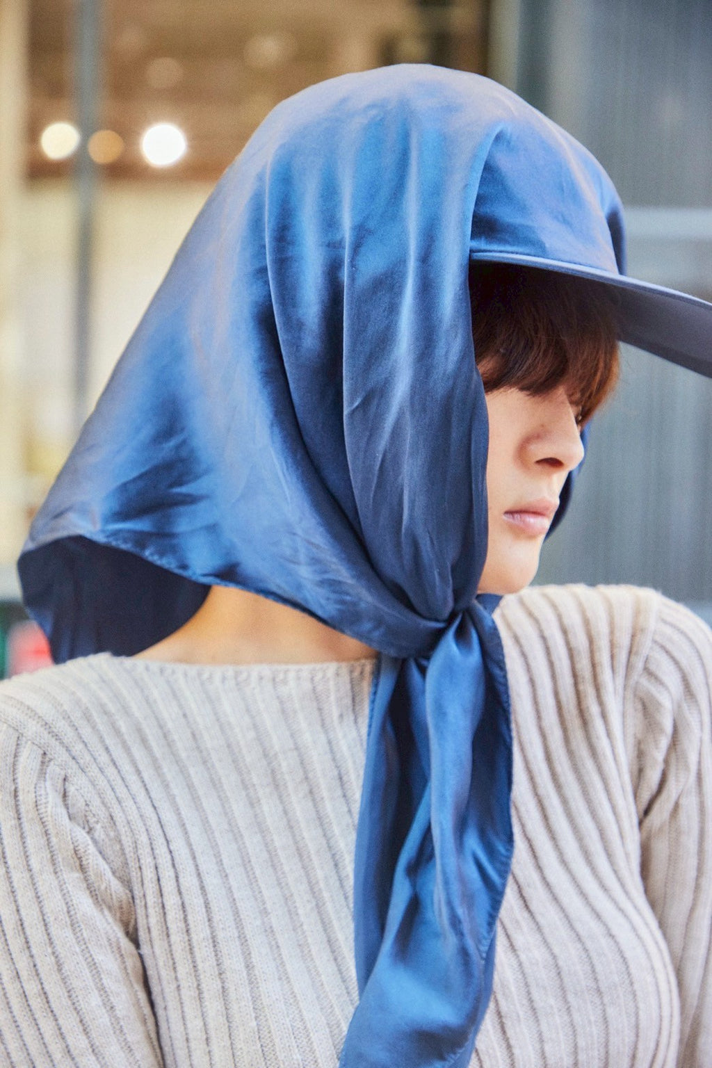 SILK SCARF CAP/ KHAKI – SHISHIKUI