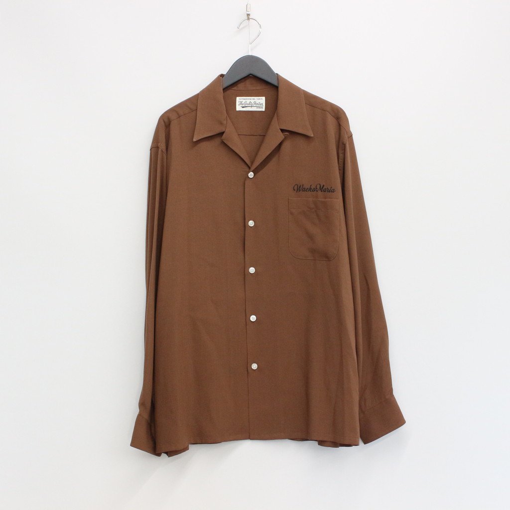 50'S SHIRT L/S -TYPE 2- #BROWN [23SS-WMS-OC16] _ WACKO MARIA