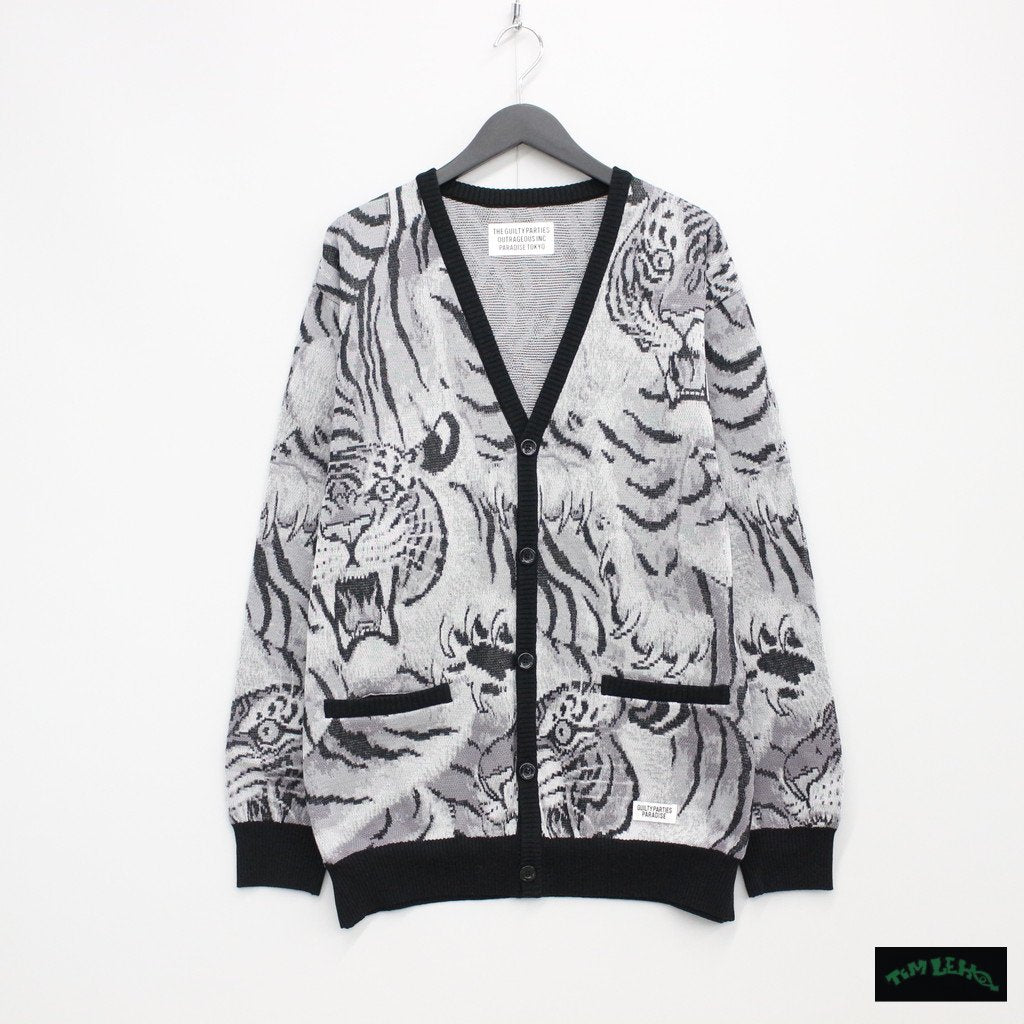 TIM LEHI | JACQUARD CARDIGAN #GRAY [23SS-WMK-KN18] _ WACKO MARIA