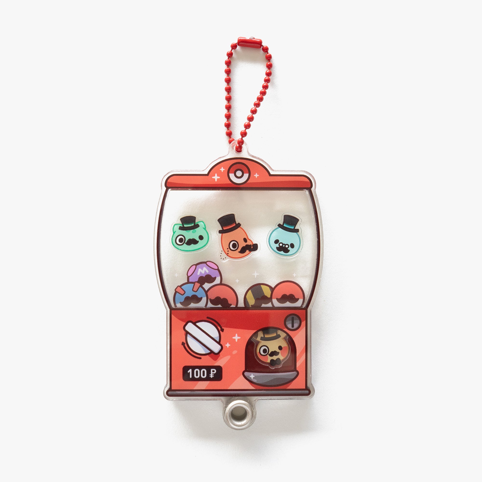 Gentlemon Gachapon Fillable Shaker Keychain (4