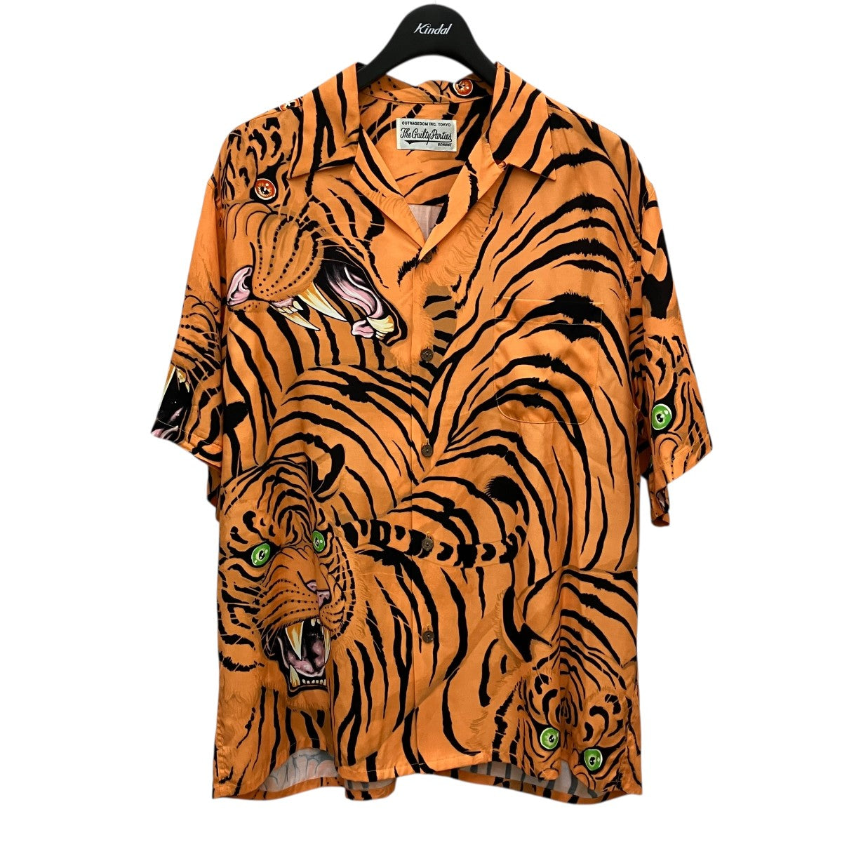 WACKO MARIA(ワコマリア) 22SS虎柄アロハシャツ オレンジ サイズ L