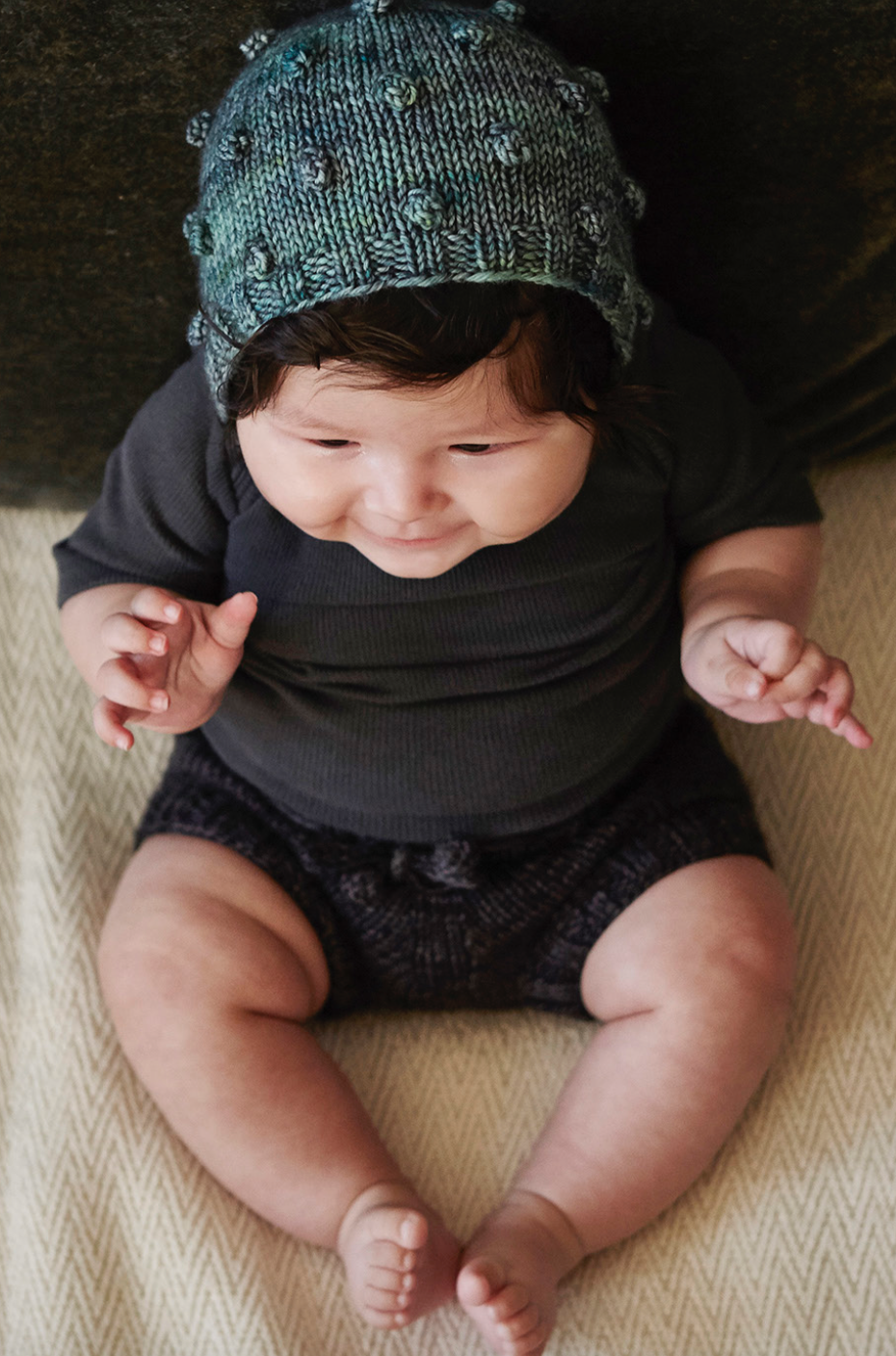 Popcorn Bonnet | Digital Knitting Pattern | Misha & Puff