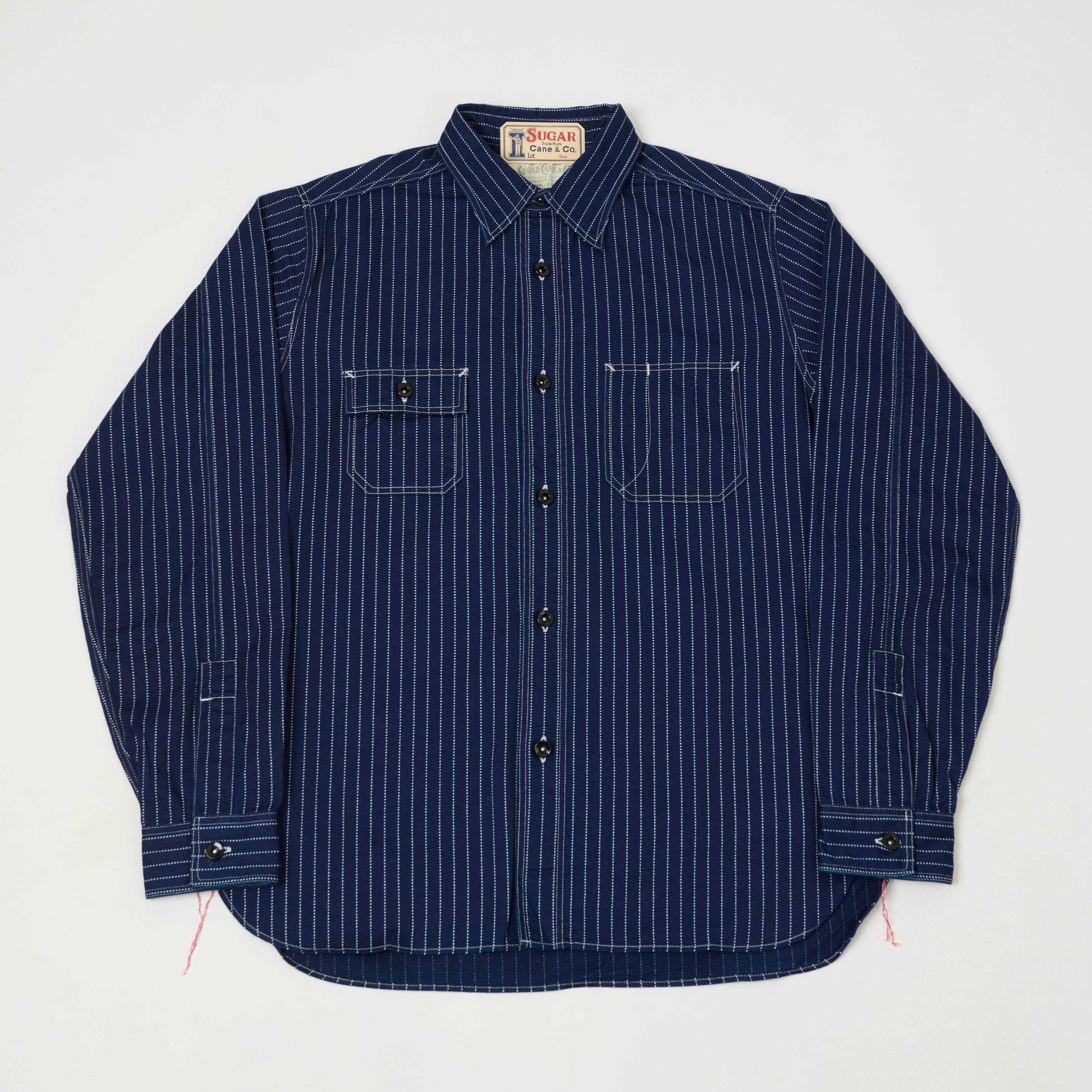 Sugar Cane Wabash Stripe Work Shirt - Indigo – SON OF A STAG