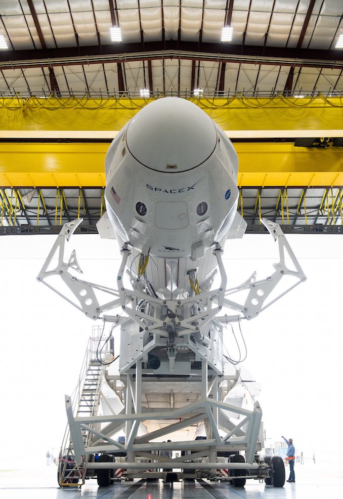 Photos: Falcon 9 and Crew Dragon arrive at pad 39A for launch