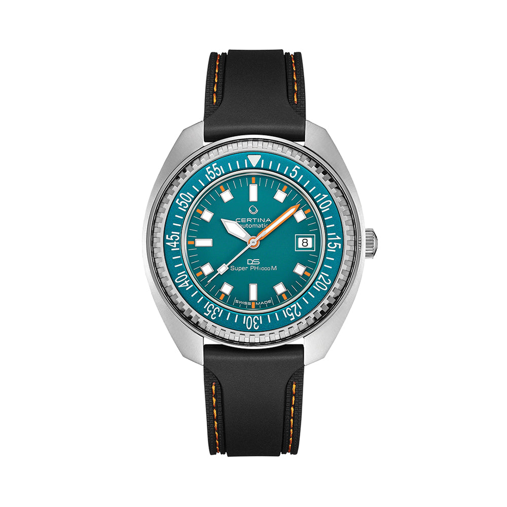 DS Super PH1000M STC 43.5mm - Turquoise on Rubber Strap | Teddy